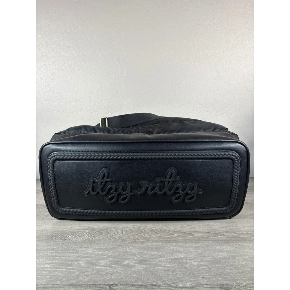 Itzy Ritzy Dream Weekender Hospital Bag Midnight Black Quilted Puffer Travel